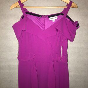 Shelby Palmer Magenta Pink Belted Lined Jumpsuit
